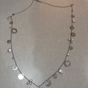 Long Silpada Silver necklace with Pearl accents